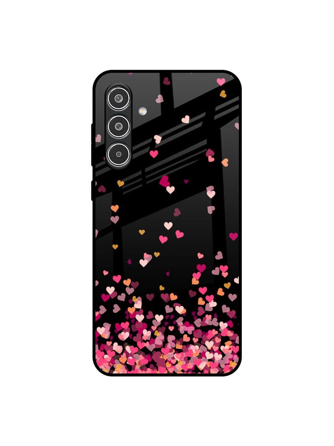 QRIOH Heart Rain Fall Samsung Galaxy A36 5G Impact Resistant Back Case - view 1