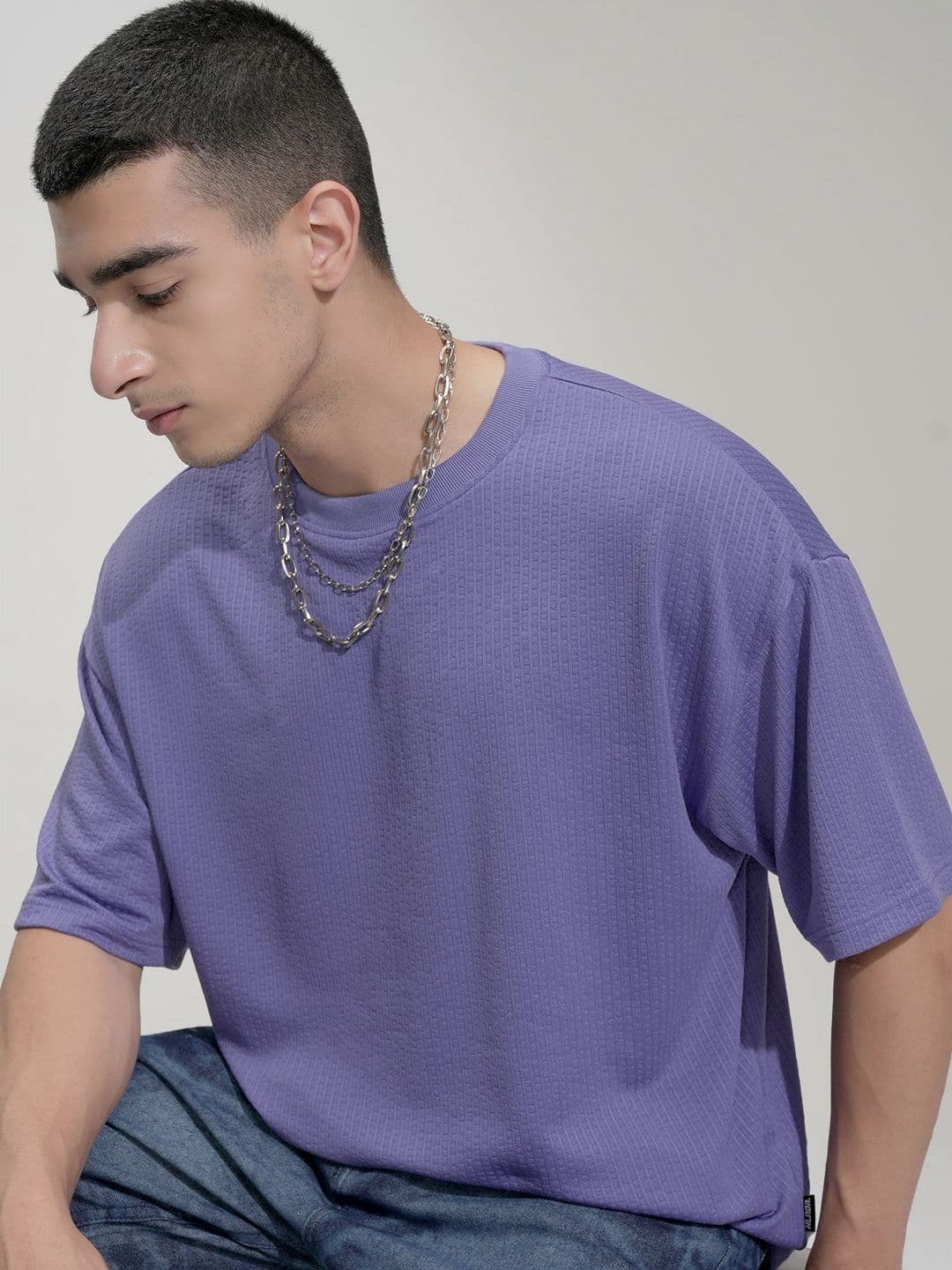 HIGHLANDER Men Drop-Shoulder Sleeves Oversized T-shirt - view 1