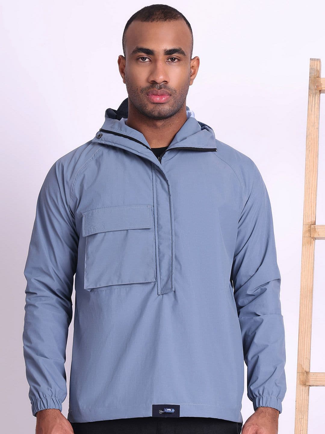 HOUSE OF VEDAS Men Hooded Solid Casual Windcheater And Water Resistant Bomber Jacket - view 1