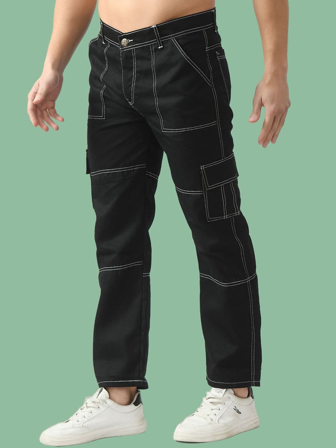 Linaria Men Classic Regular Fit Mid Rise Clean Look Jeans - view 1