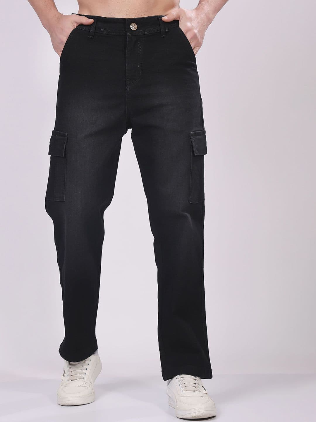 EDITLOOK Men Regular Fit Mid-Rise Acid Wash Jeans - view 1