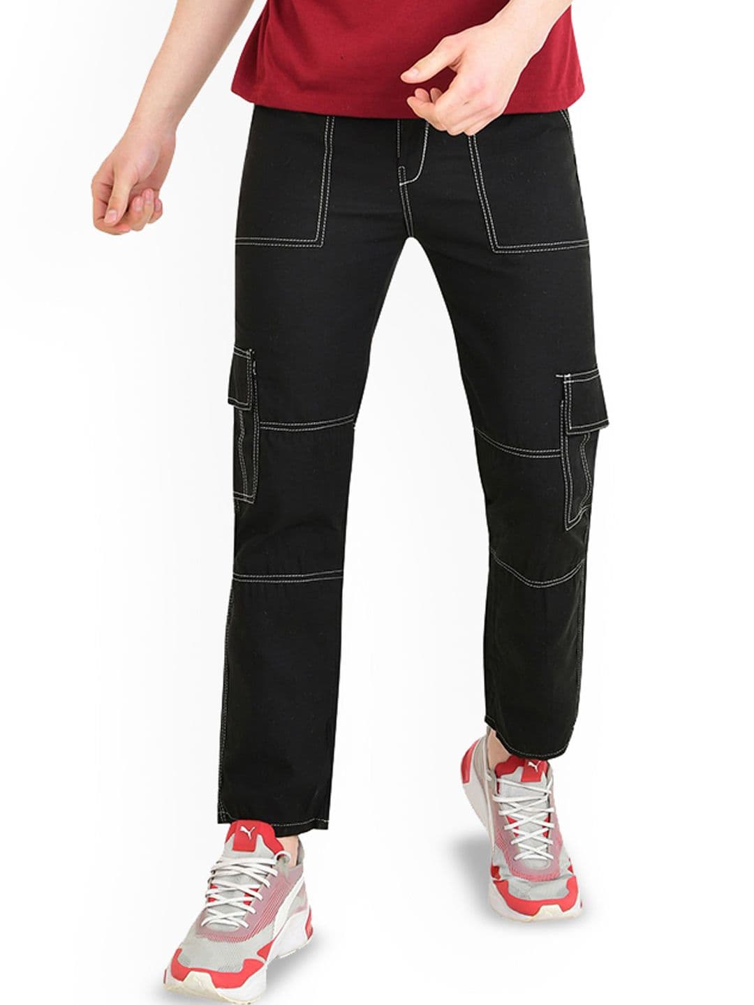 LINARIA Men Classic Slim Fit Mid-Rise Cotton Jeans - view 1