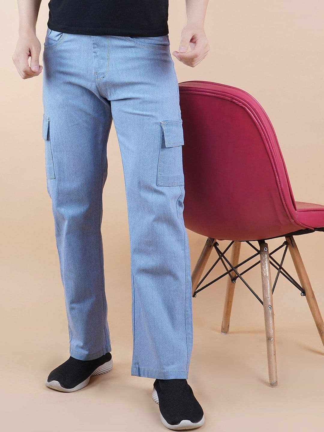 LINARIA Men Classic Relaxed Fit Low Distress Light Fade Jeans - view 1