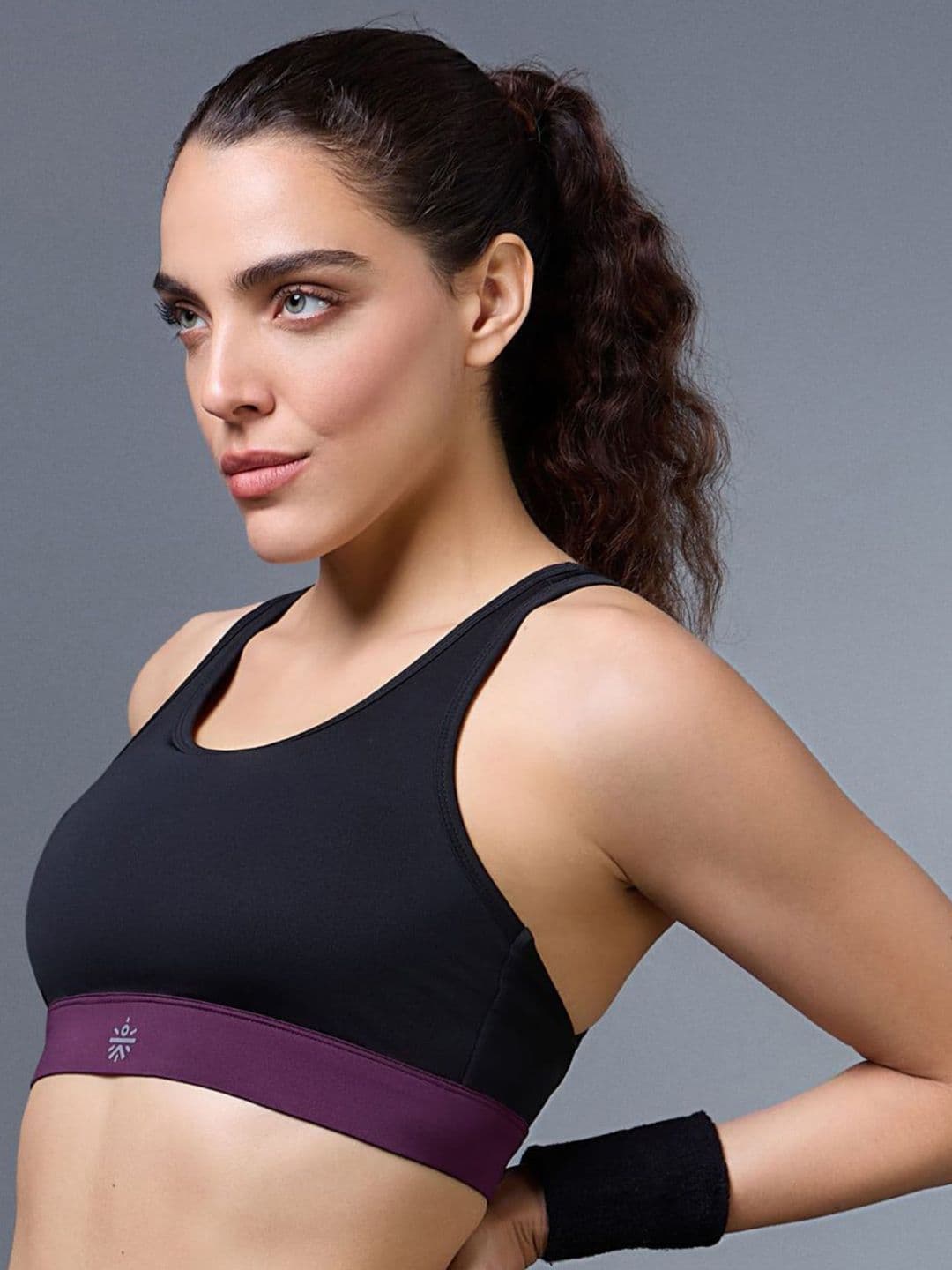 CULT Women Black Run Forward High Support Bra - view 1