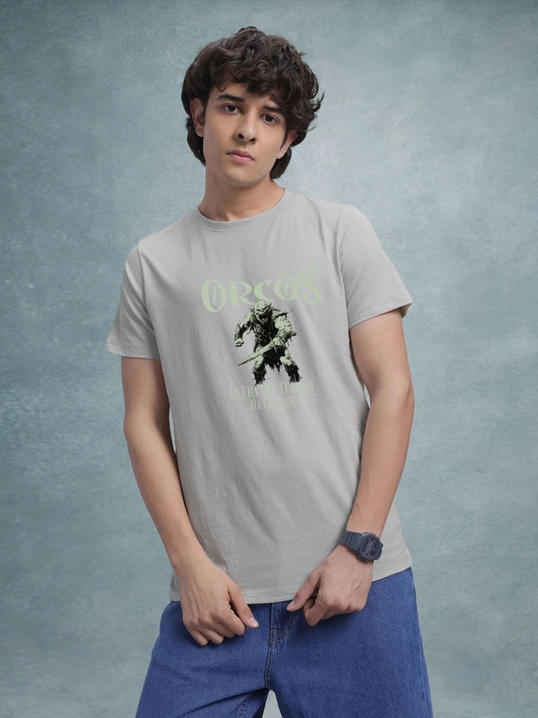 Enciger Men Printed Raw Edge T-shirt - view 1