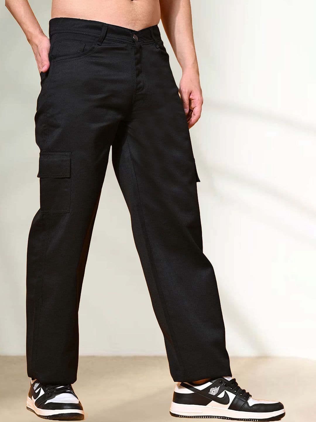 LINARIA Men Classic Regular Fit Stretchable Cargo Styles Jeans - view 1