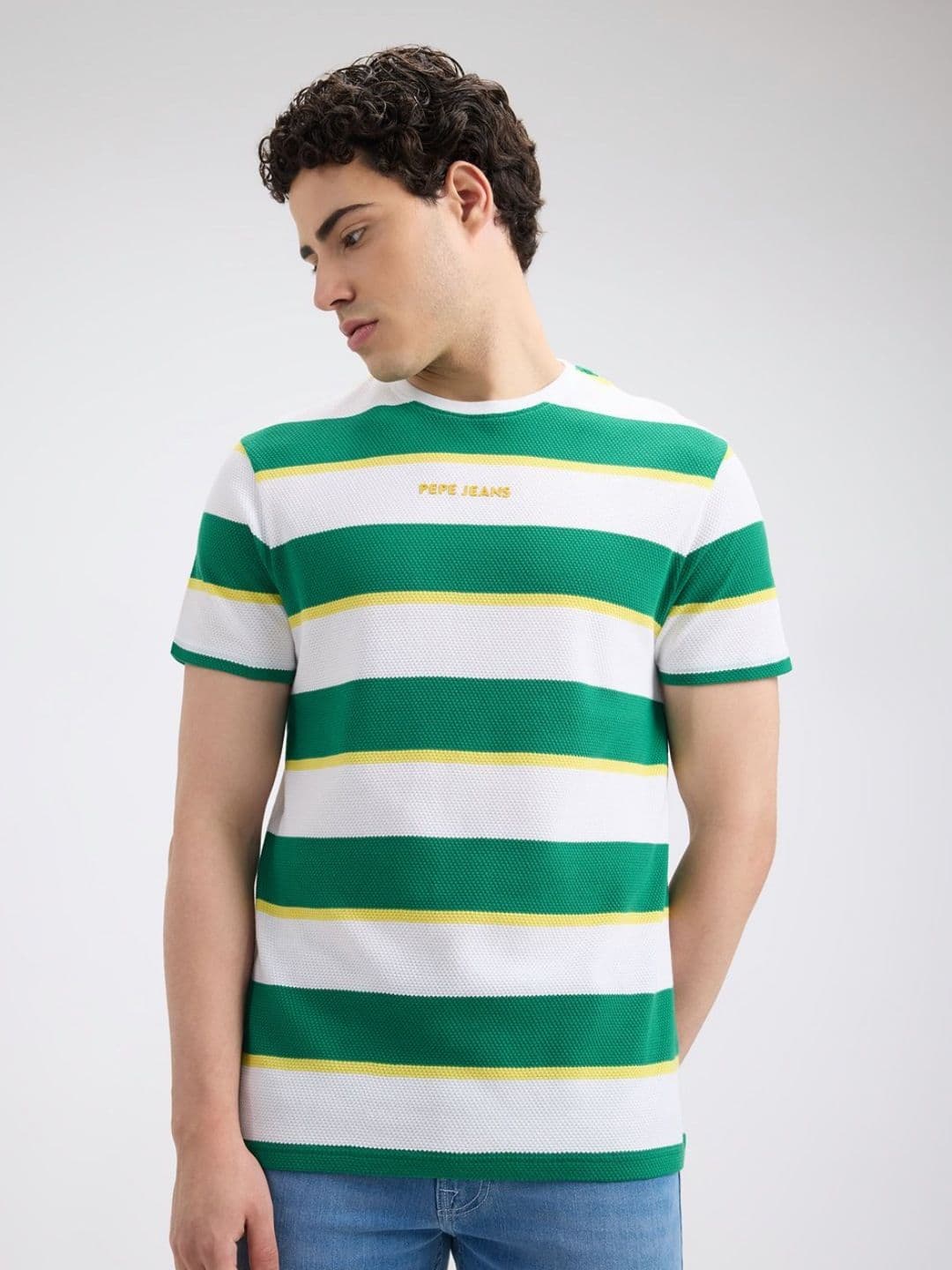 Pepe Jeans Men Pure Cotton Slim Fit T-shirt - view 1