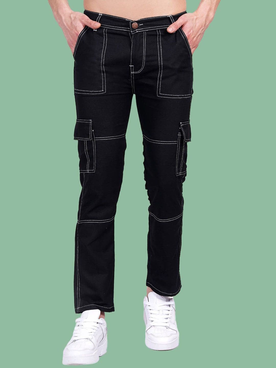 LINARIA Men Classic Straight Fit Mid-Rise Jeans - view 1