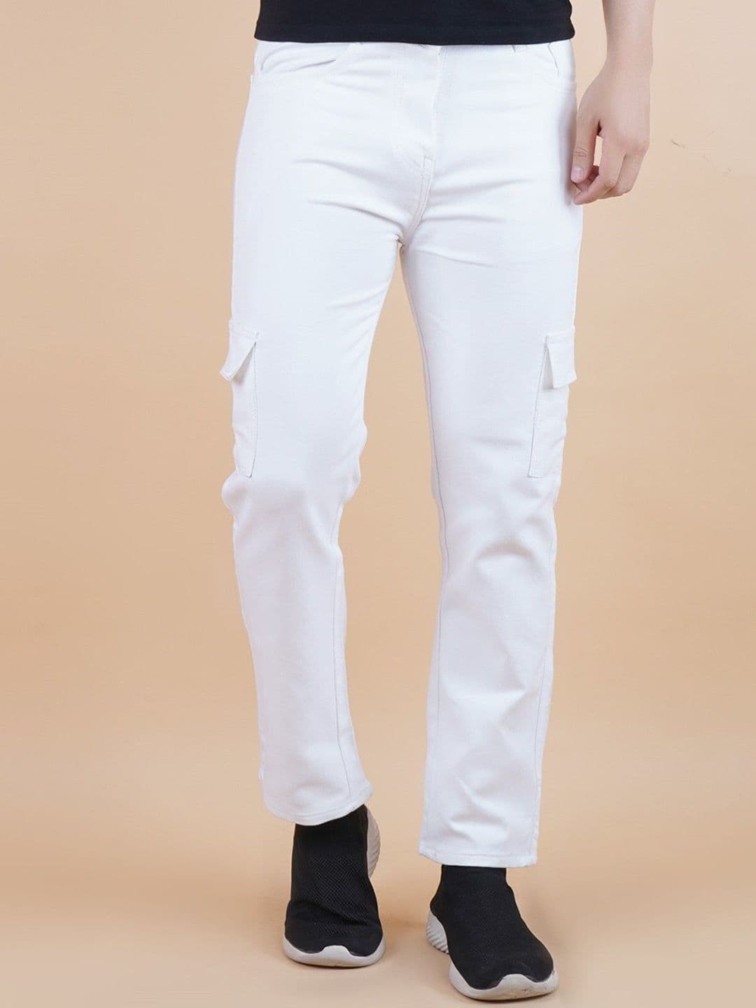 LINARIA Men Classic Mid-Rise Jogger Fit Stretchable Cotton Cargo Jeans - view 1