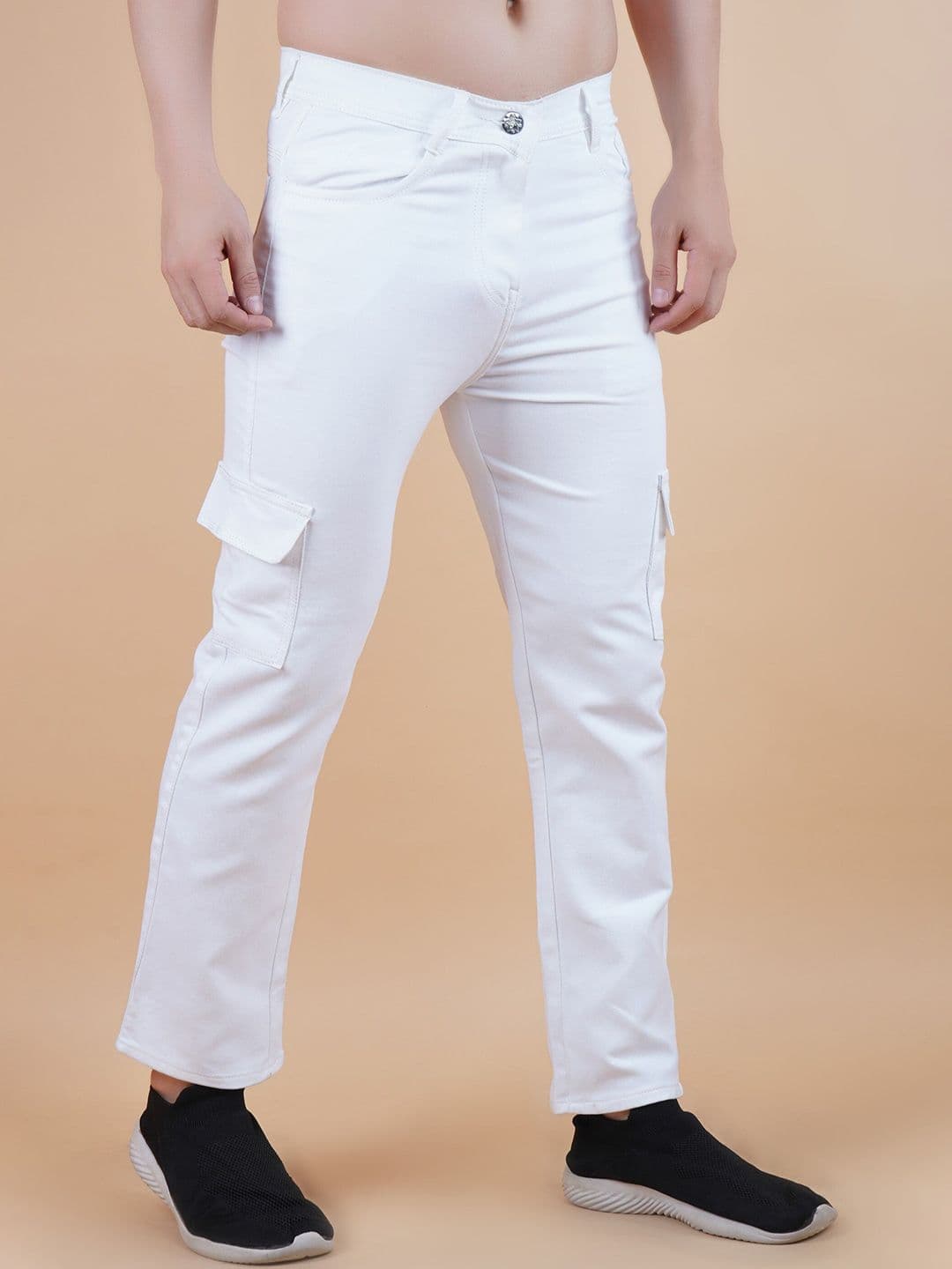 LINARIA Men Classic Slim Fit Stretchable Cargo Styles Jeans - view 1