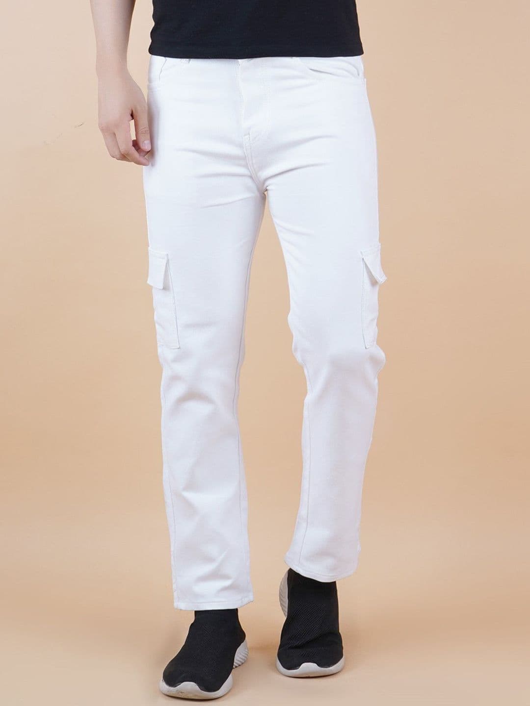 LINARIA Men Classic Slim Fit Cargo Styles Stretchable Jeans - view 1