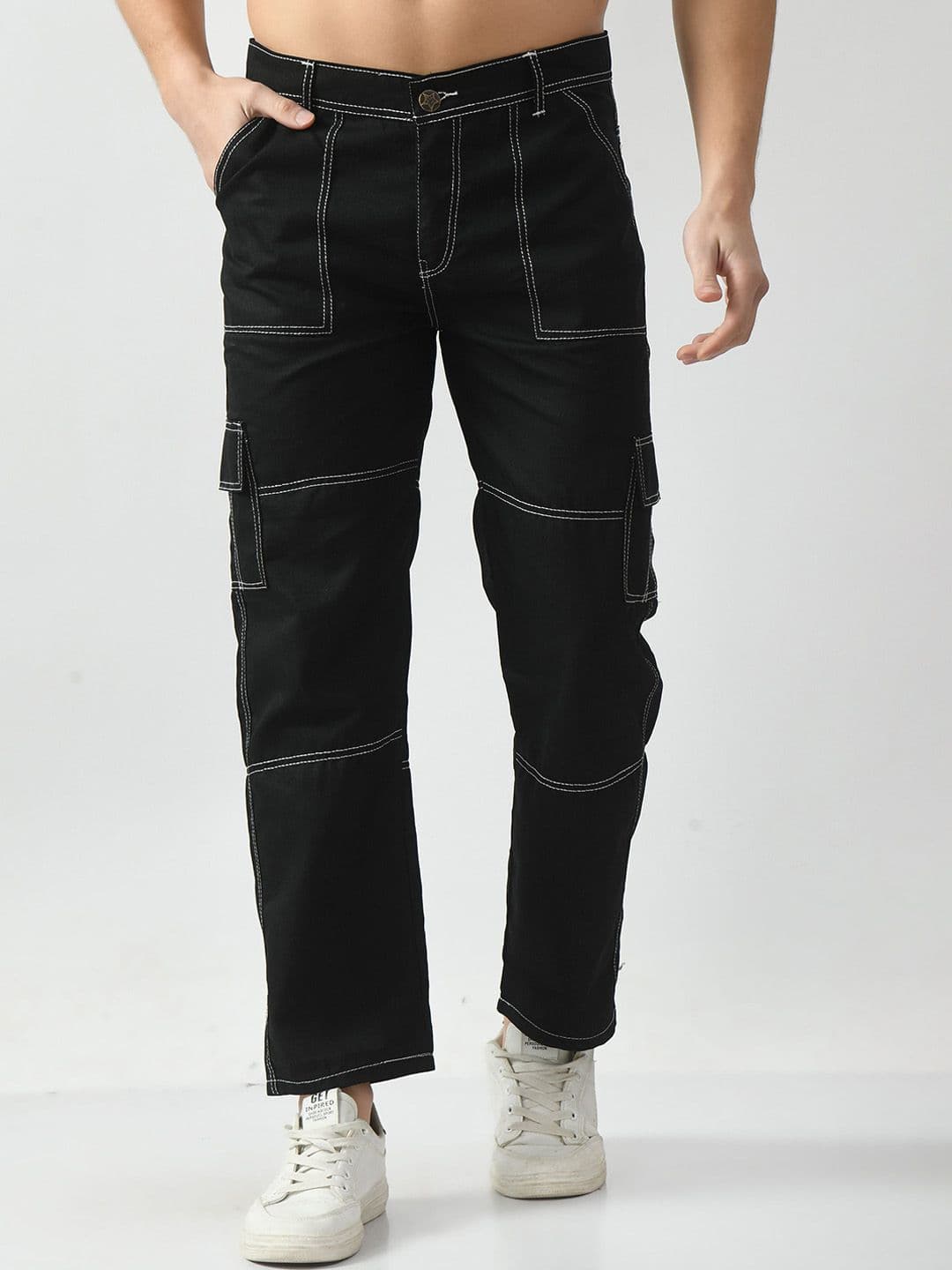 LINARIA Men Classic Mid-Rise Straight Fit Clean Look Jeans - view 1