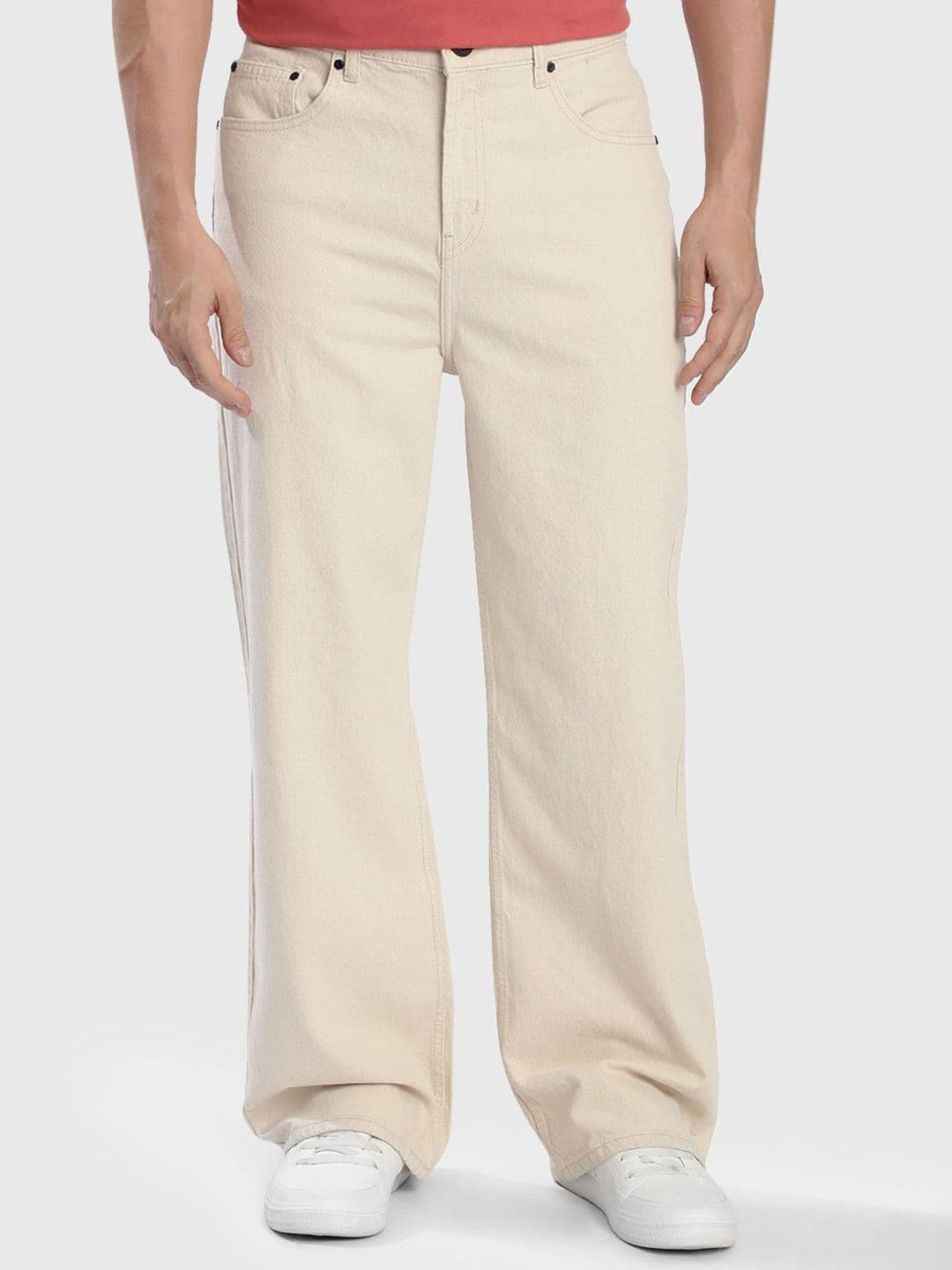 The Roadster Lifestyle Co. Men Cotton Mid-Rise Wide Leg Jeans - view 1