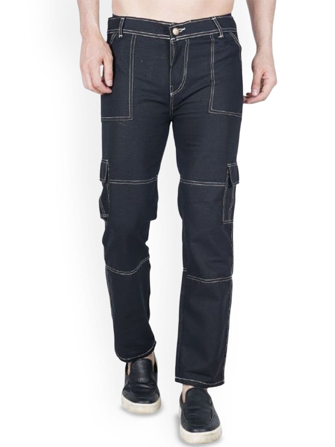 LINARIA Men Classic Regular Fit Cotton Cargo Styles Jeans - view 1