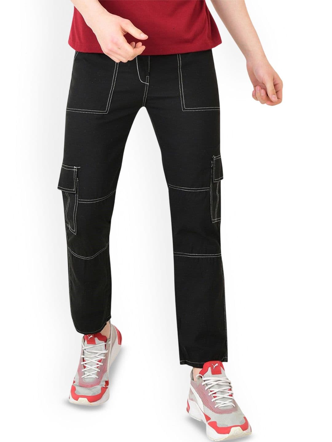 LINARIA Men Classic Slim Fit Cotton Cargo Styles Jeans - view 1