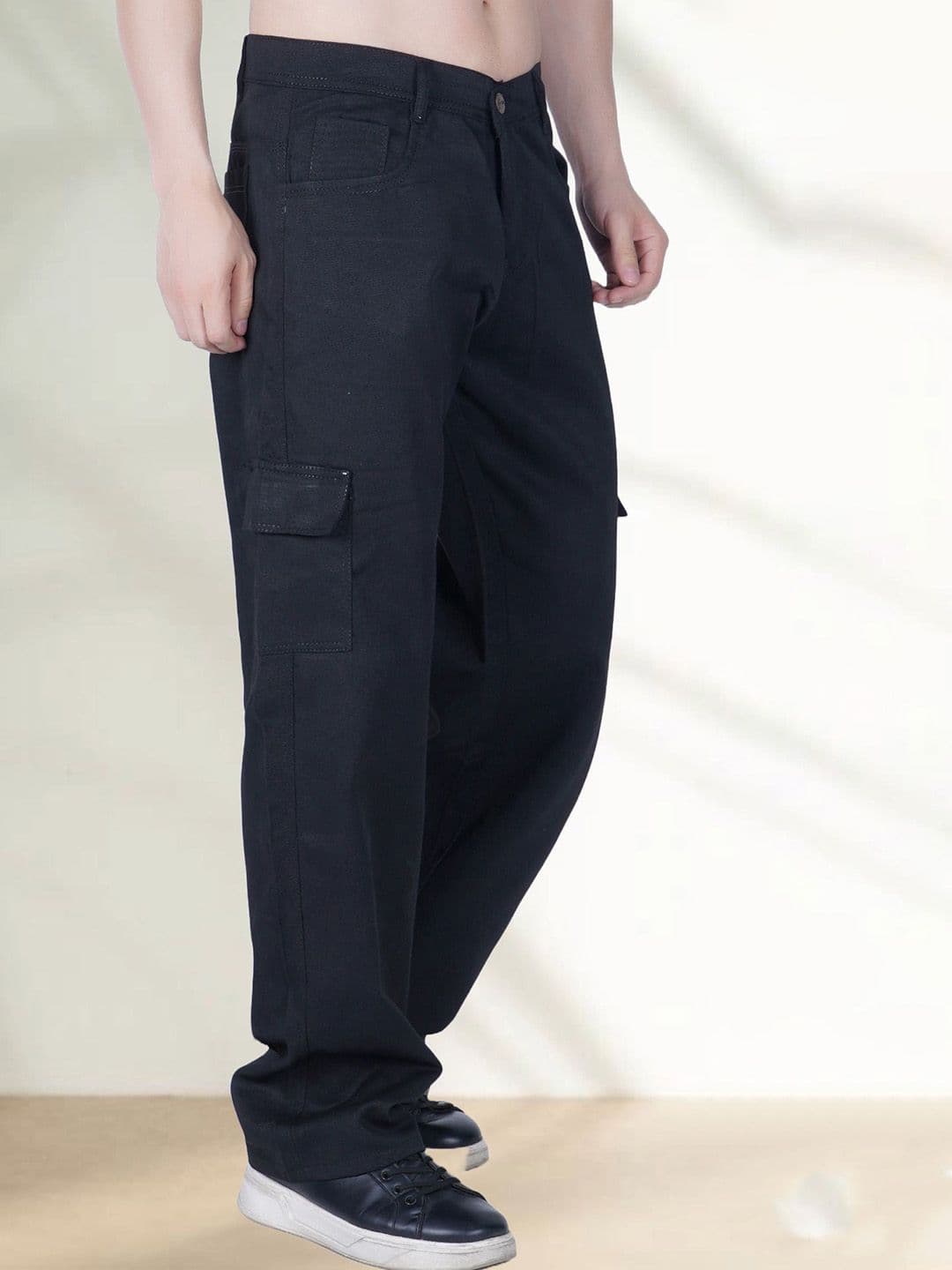 LINARIA Men Classic Low-Rise Stretchable Regular Fit Cargo Styles Jeans - view 1