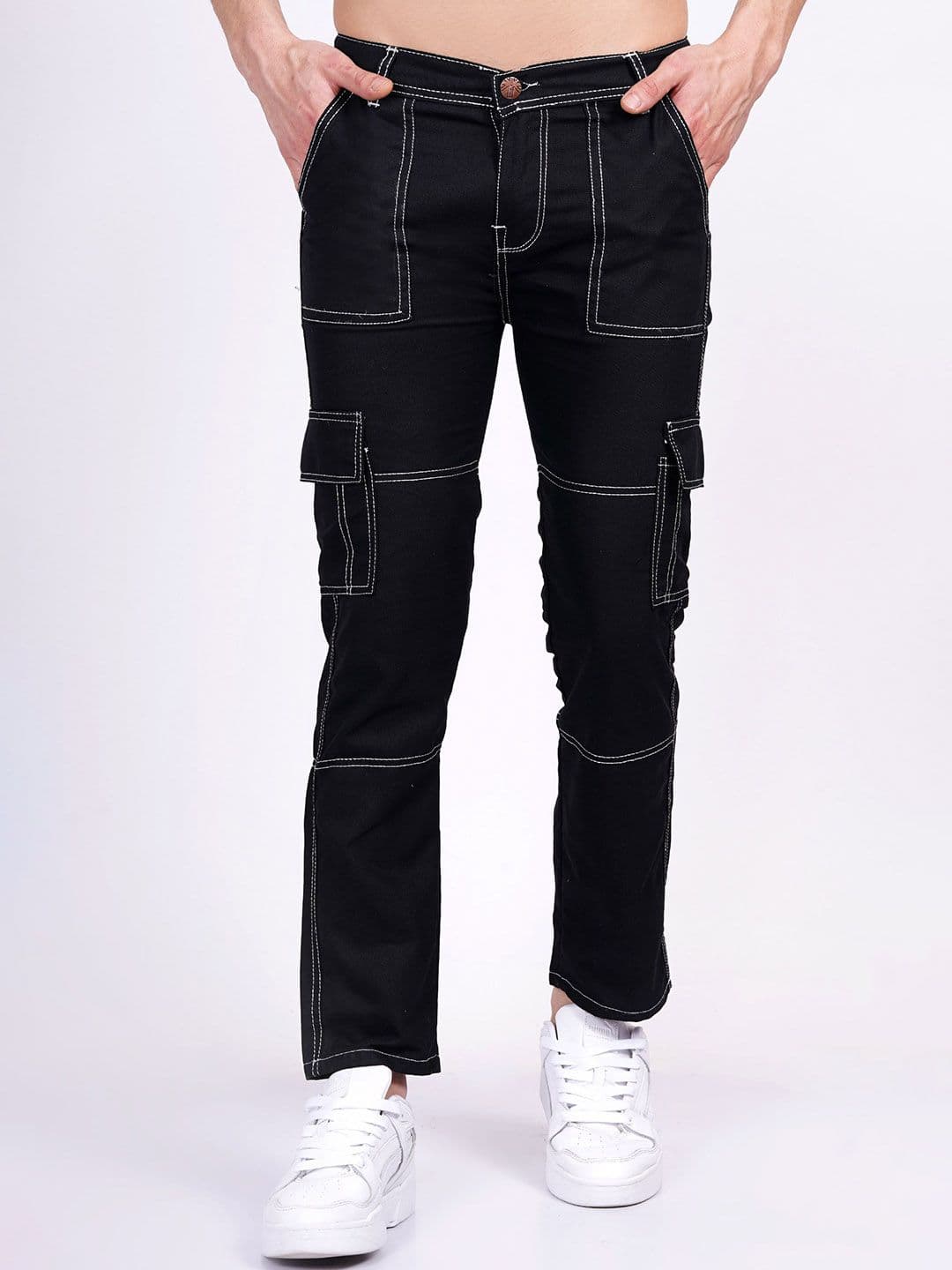 LINARIA Men Cotton Classic Cargo Styles Jeans - view 1