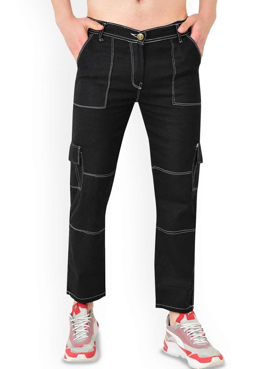 LINARIA Men Classic Slim Fit Cotton Cargo Styles Jeans - view 1