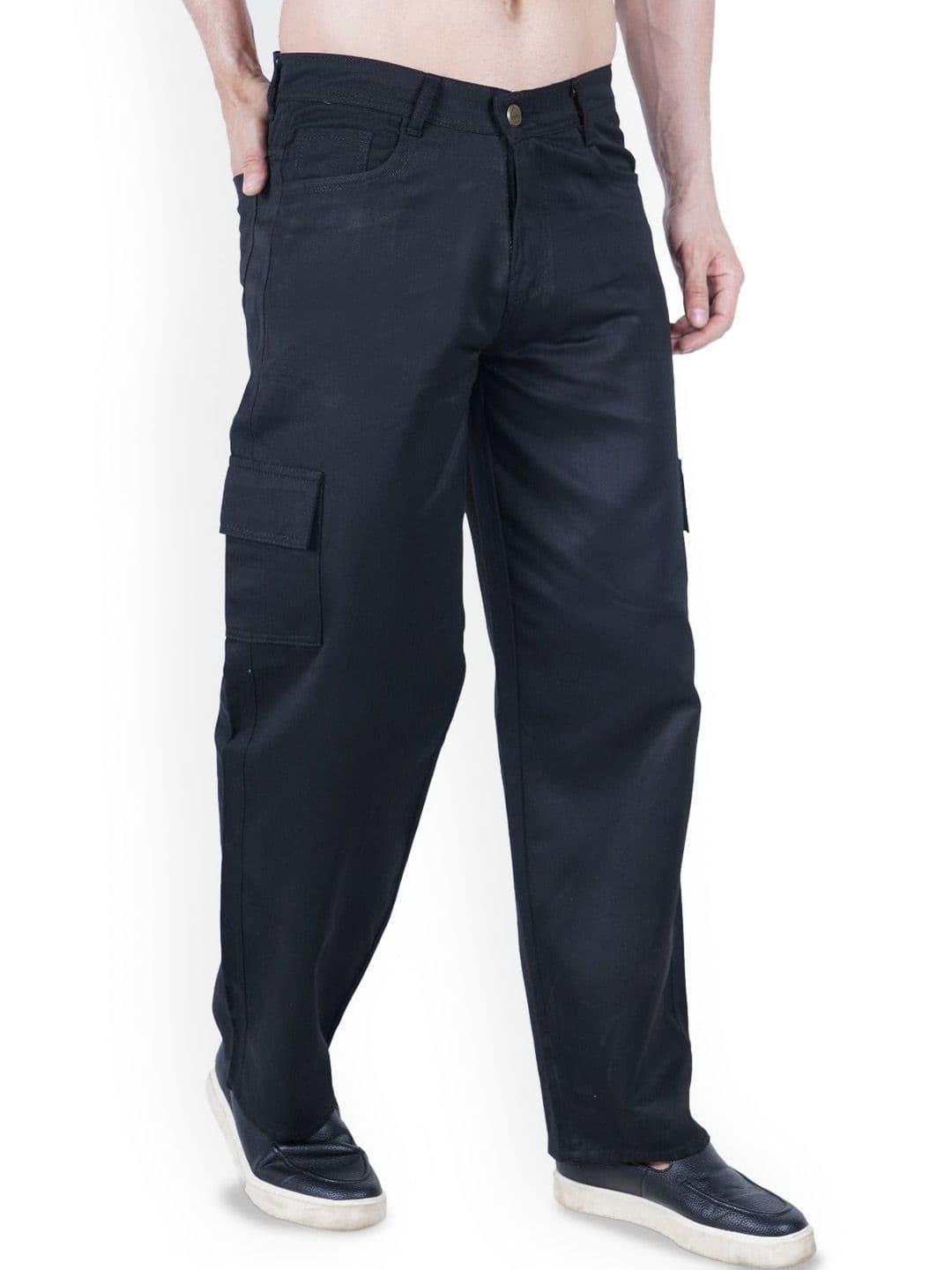 LINARIA Men Classic Boyfriend Fit Clean Look Mid-Rise Cargo Styles Jeans - view 1