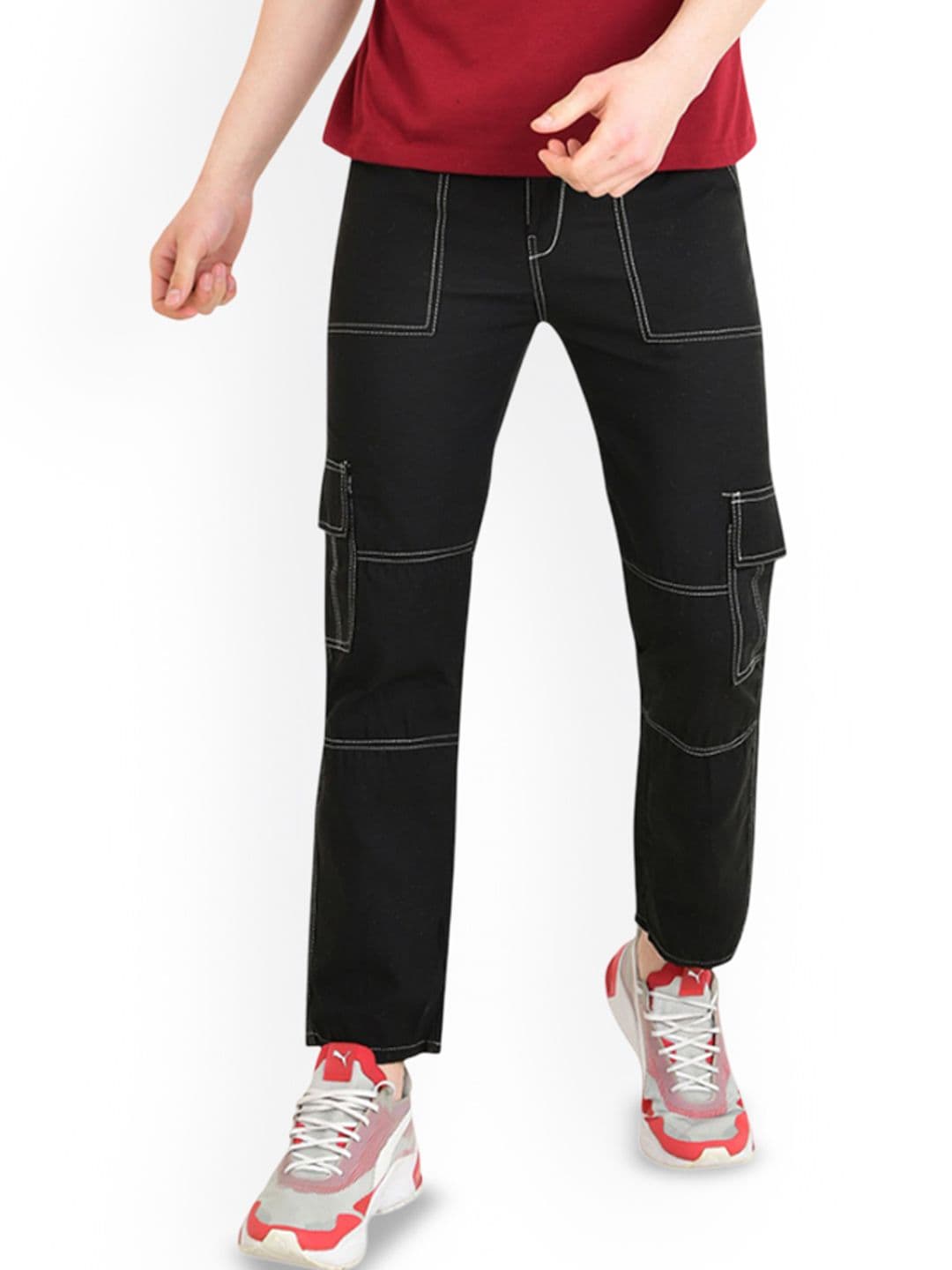 LINARIA Men Classic Slim Fit Low Distress Jeans - view 1