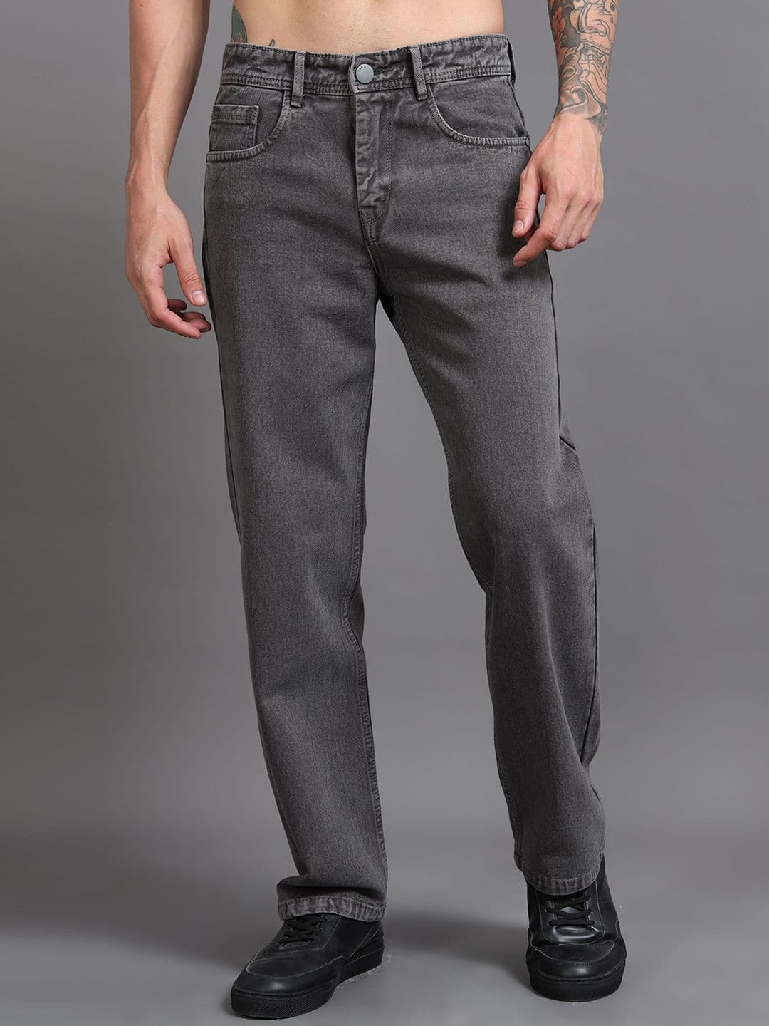 Kolor Fusion Men Cotton Baggy Mid-Rise Light Fade Jeans - view 1