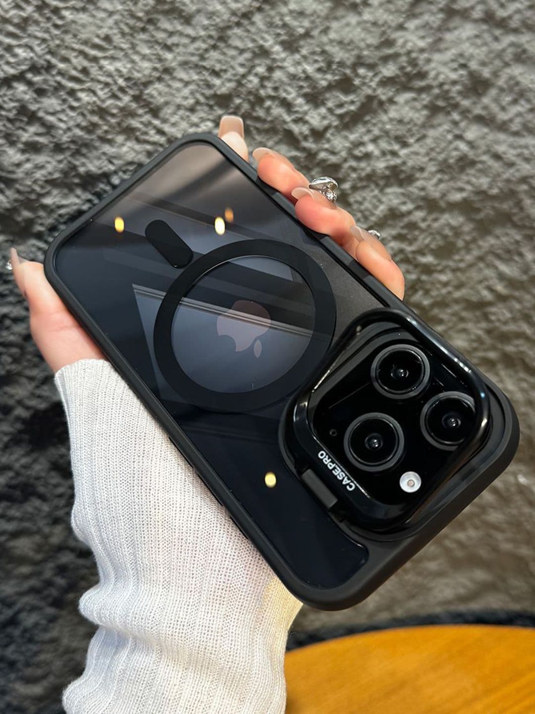 Luxury Kase Solid Printed iPhone 16 Pro Max Back Case Mobile Accessories - view 1