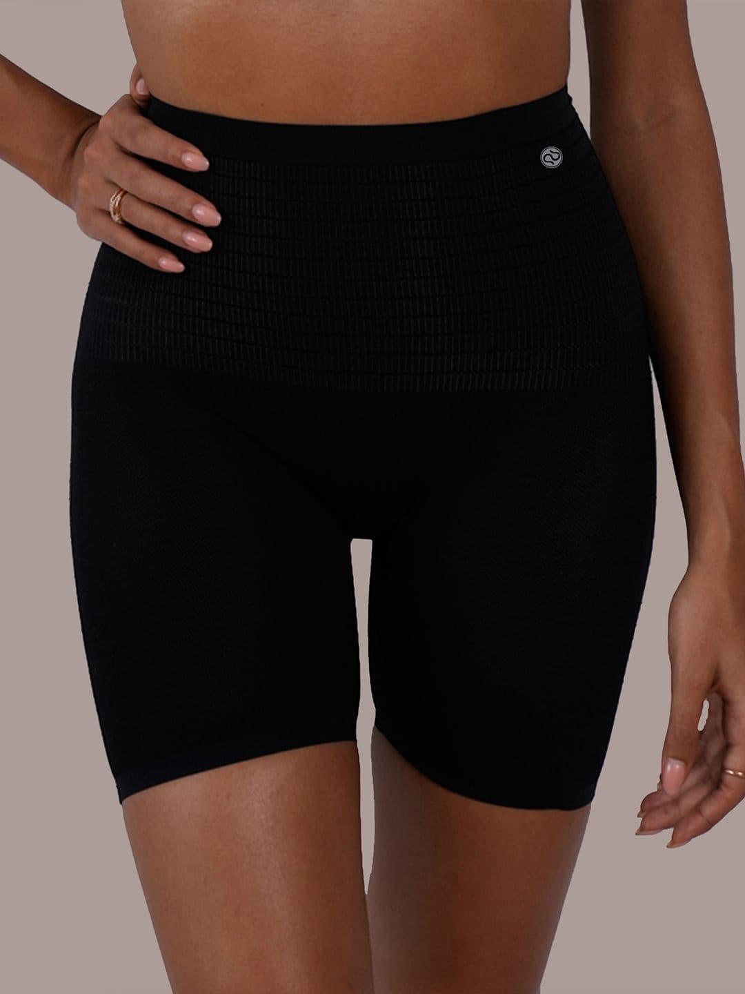 Soie Women Seamless High Waist Ultra-Thin Hip & Thigh Control Compression Shaper Shorts - view 1