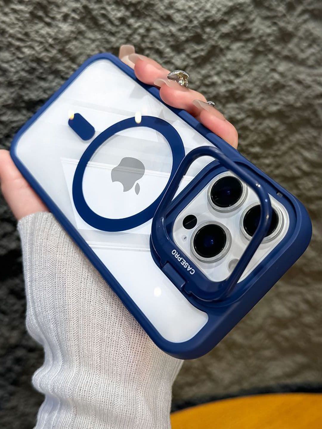 Luxury Kase Solid Printed iPhone 16 Pro Max Back Case Mobile Accessories - view 1