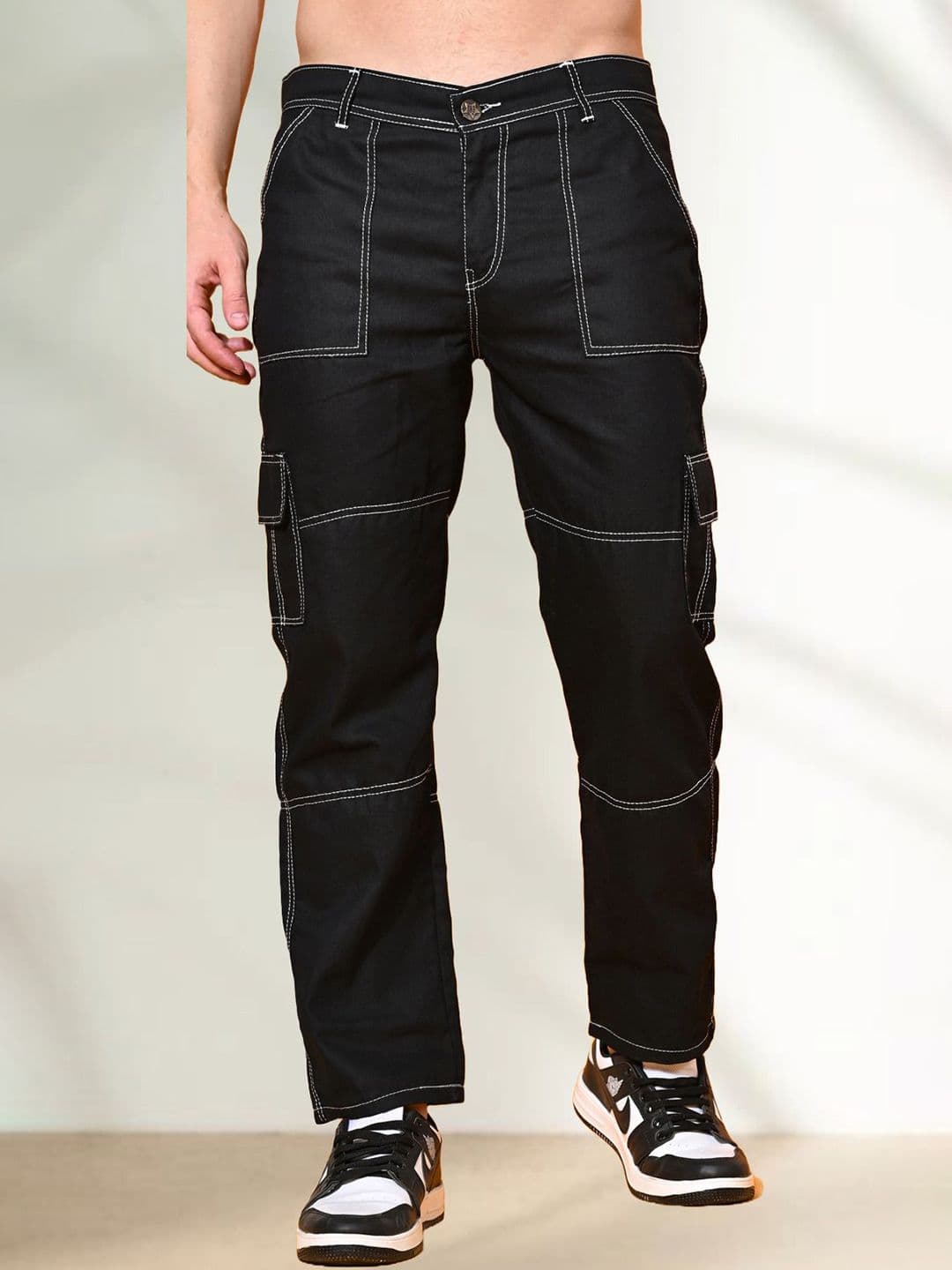 LINARIA Men Classic Mid-Rise Cargo Styles Jeans - view 1