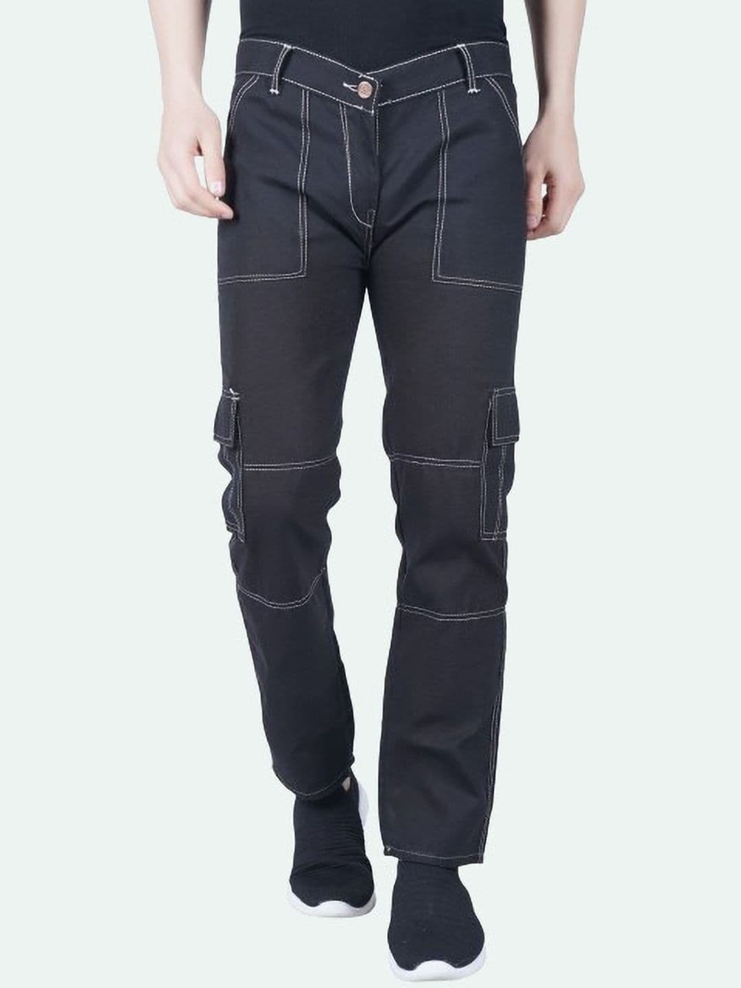 LINARIA Men Classic Slim Fit Clean Look Dark shade Cargo Styles Jeans - view 1