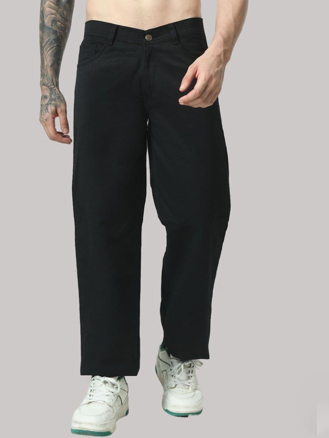 LINARIA Men Classic Mid-Rise Straight Fit Clean Look Stretchable Jeans - view 1