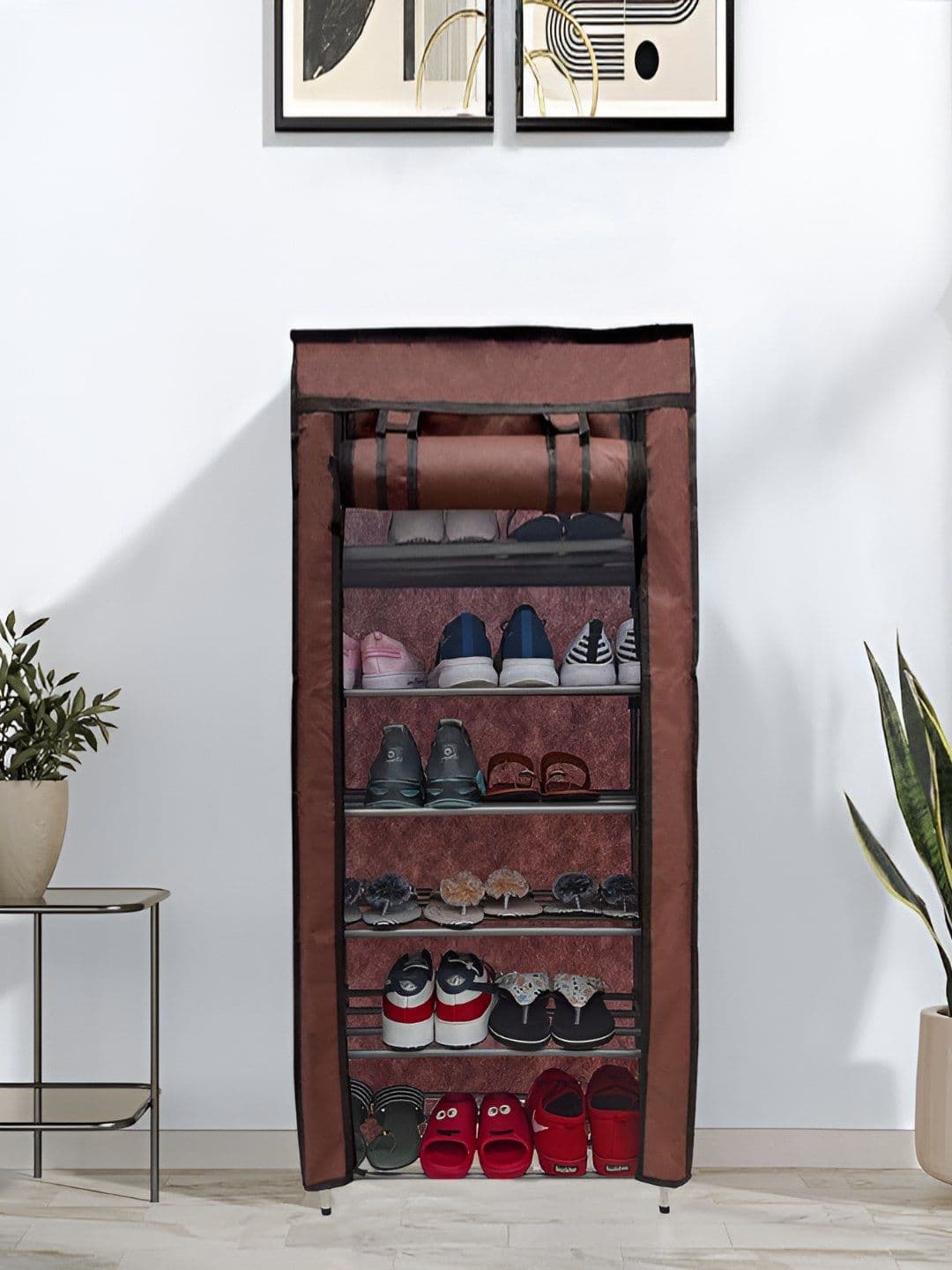 Rmerchants Brown Metal 6-Tier Collapsible Shoe Rack - view 1