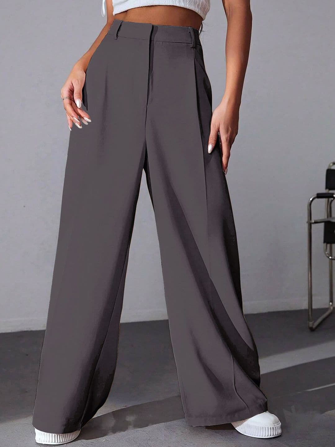 SZN Women Loose Fit High-Rise Wide Leg Korean Pants - view 1
