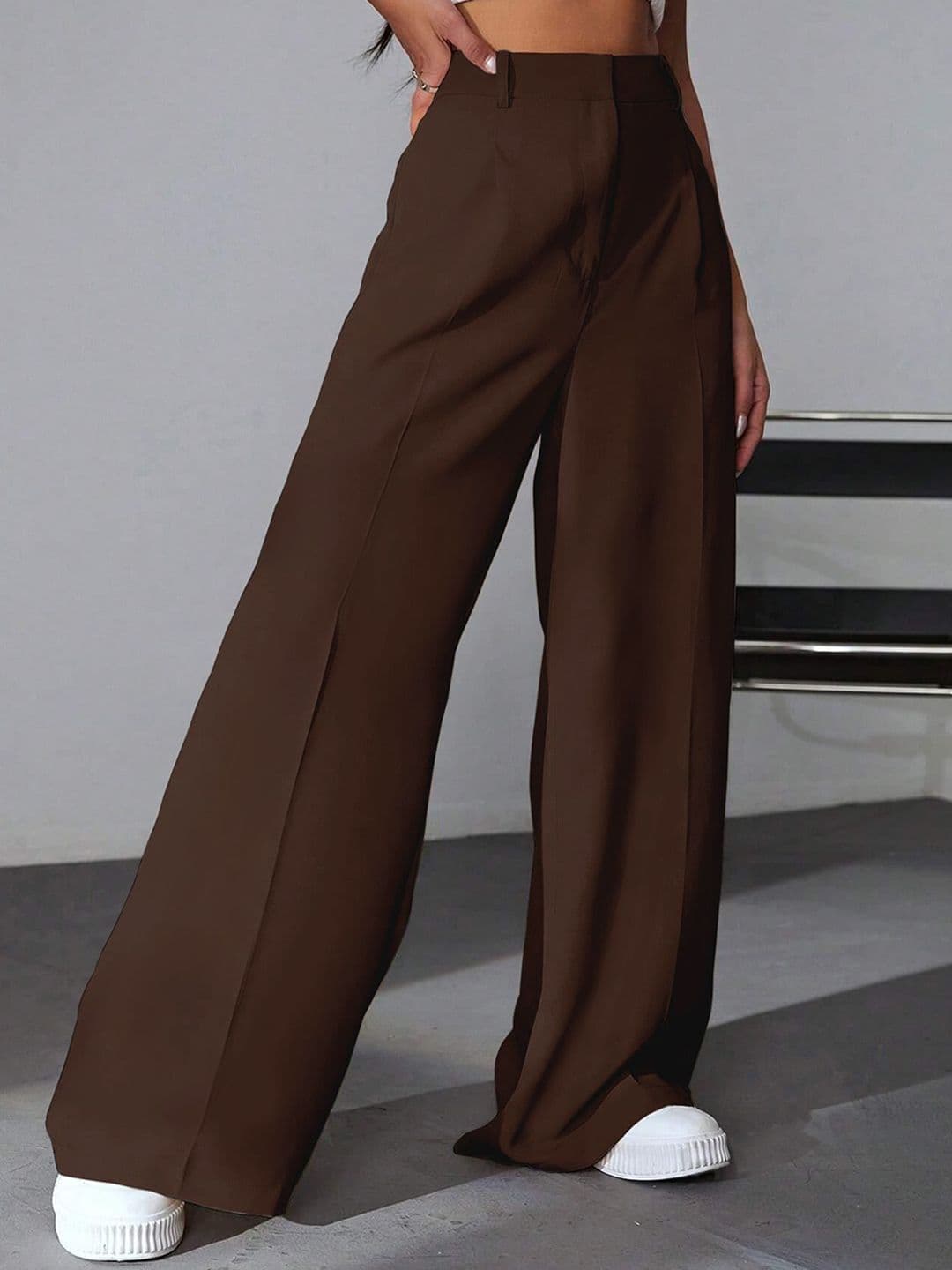 SZN Women High-Rise Loose Fit Wide Leg Trousers - view 1