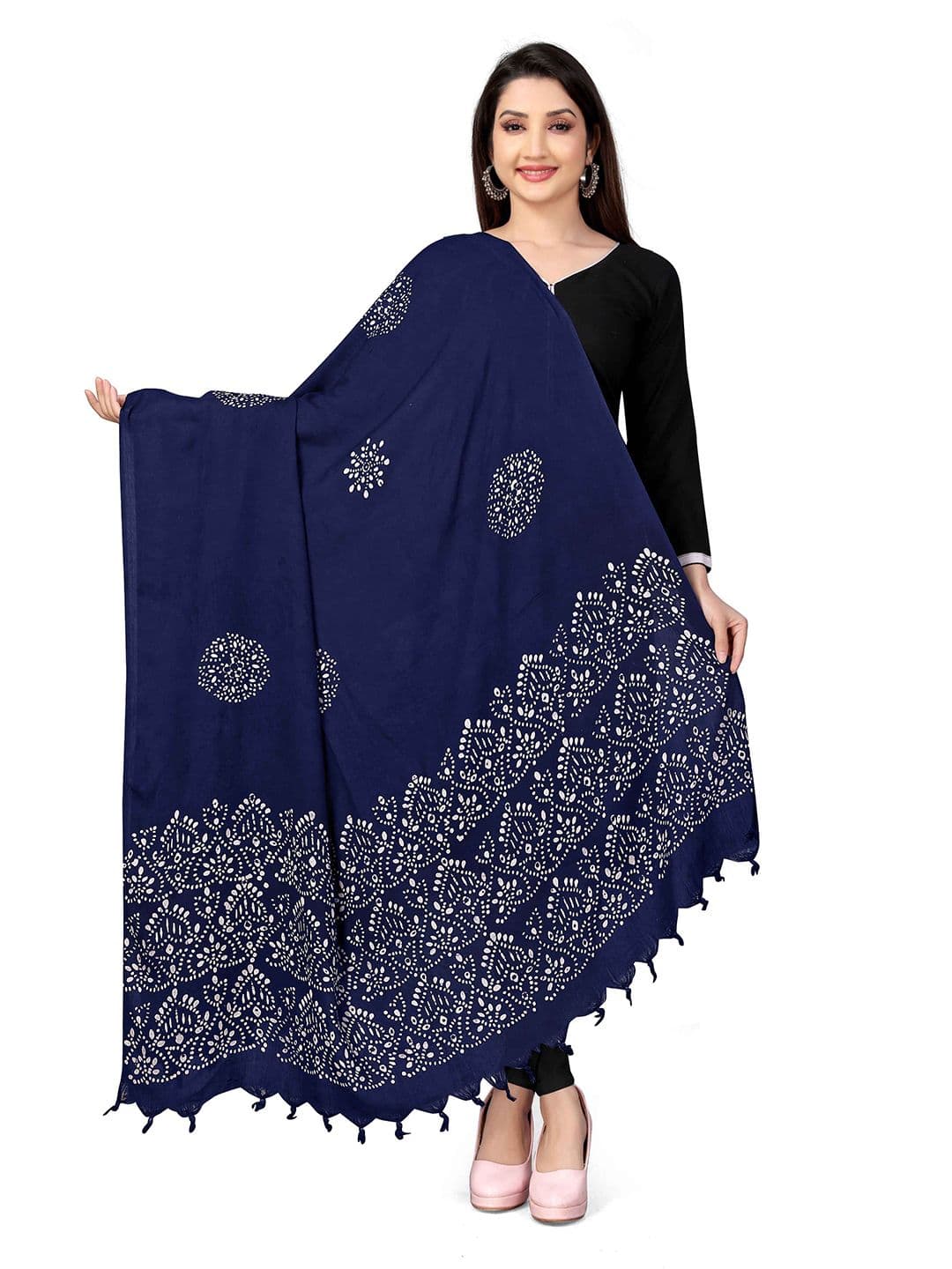 Vicharan Batik Printed Cotton Dupatta - view 1