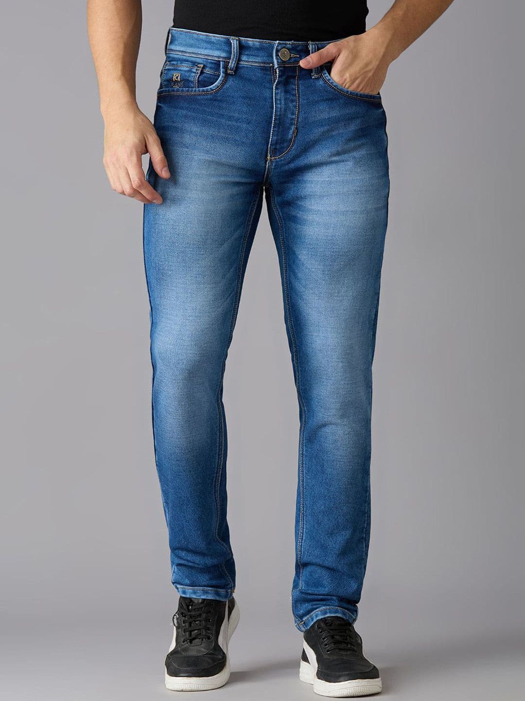 TCI Men Slim Fit Heavy Fade Stretchable Jeans - view 1