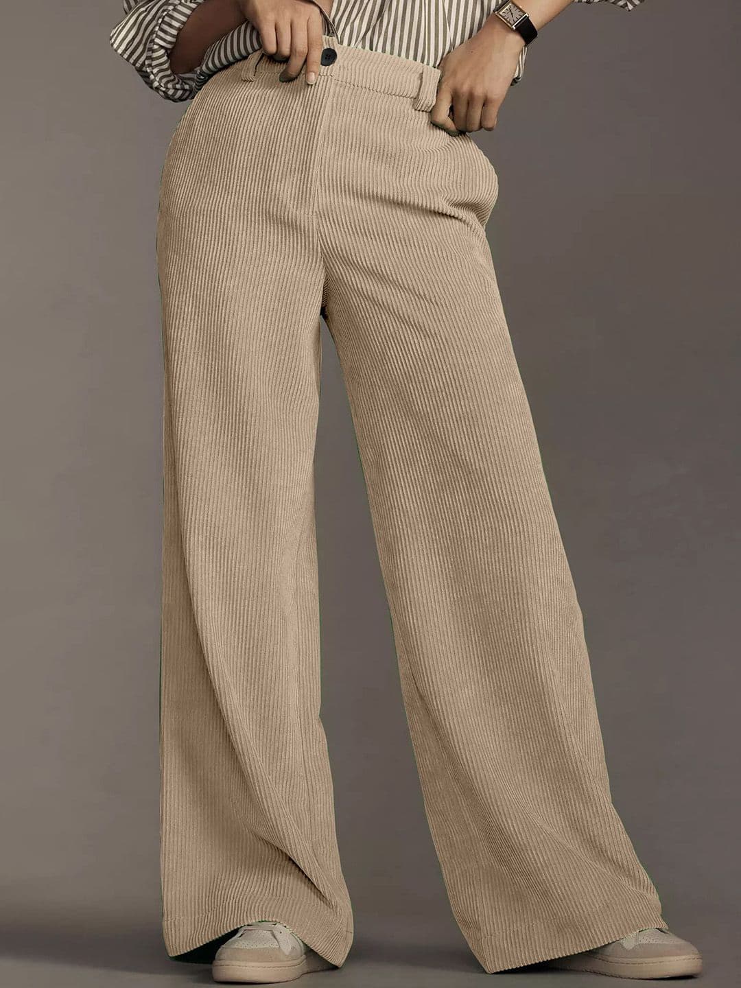 RAJOVATI Women Relaxed Fit Mid-Rise Trousers - view 1