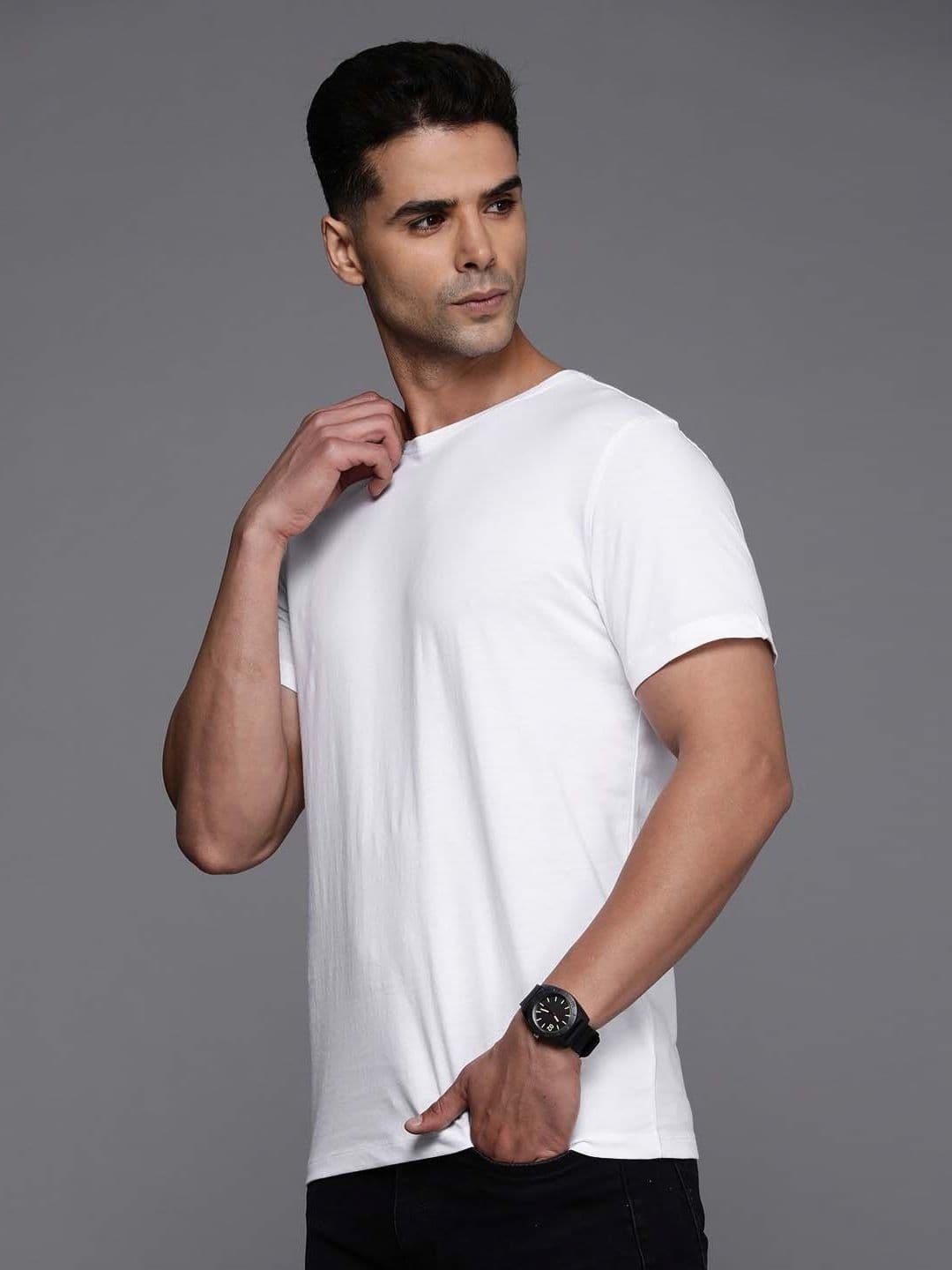 Organic Chics Men Anti Odour Solid Round Neck T-shirt - view 1