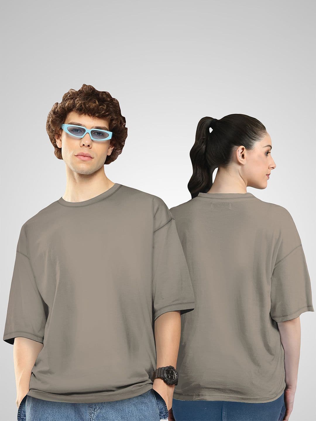 BAESD Unisex Twinny Zone Pack Of 2 Solid Cotton T-shirts - view 1