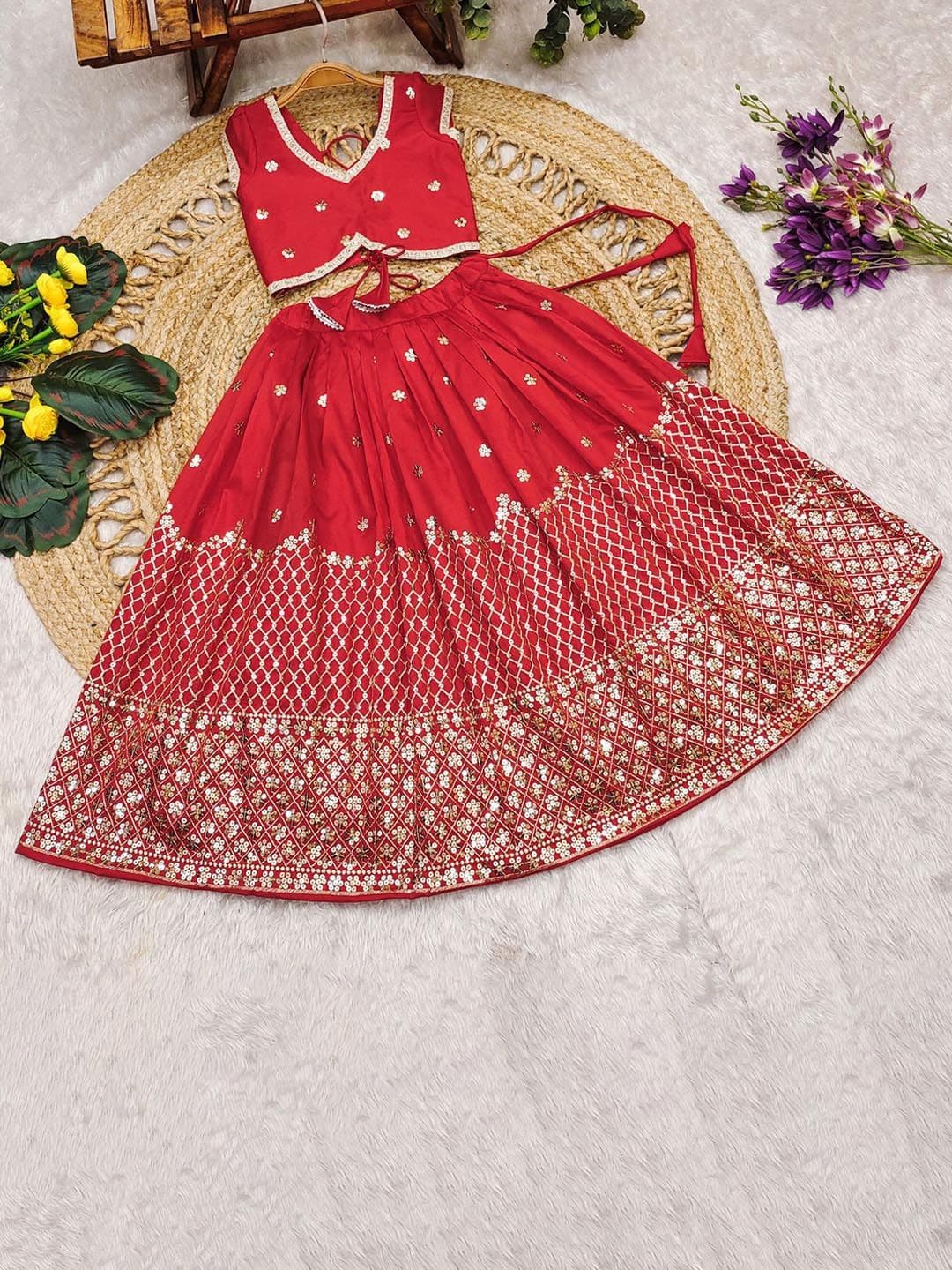 BAESD Girls Embellished Lengha Choli - view 1