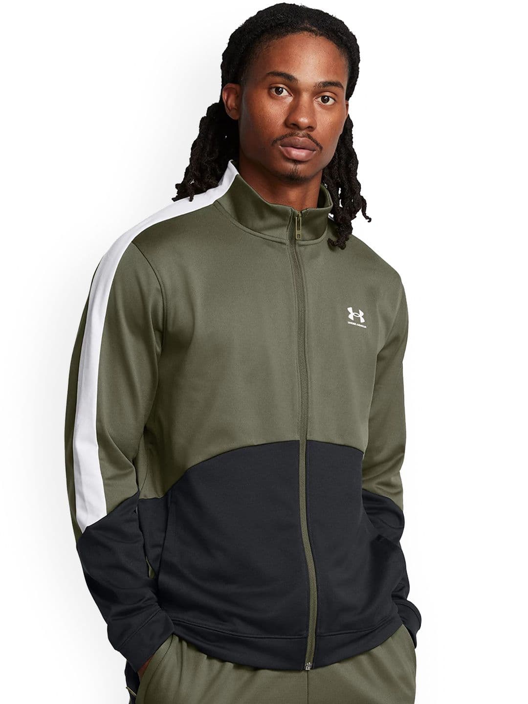 UNDER ARMOUR Men Tricot Colourblocked Sporty Jacket - view 1
