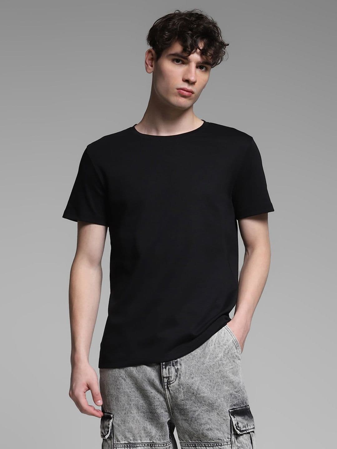 Jack & Jones Men Graphic Printed Round Neck Cotton T-shirt - view 1