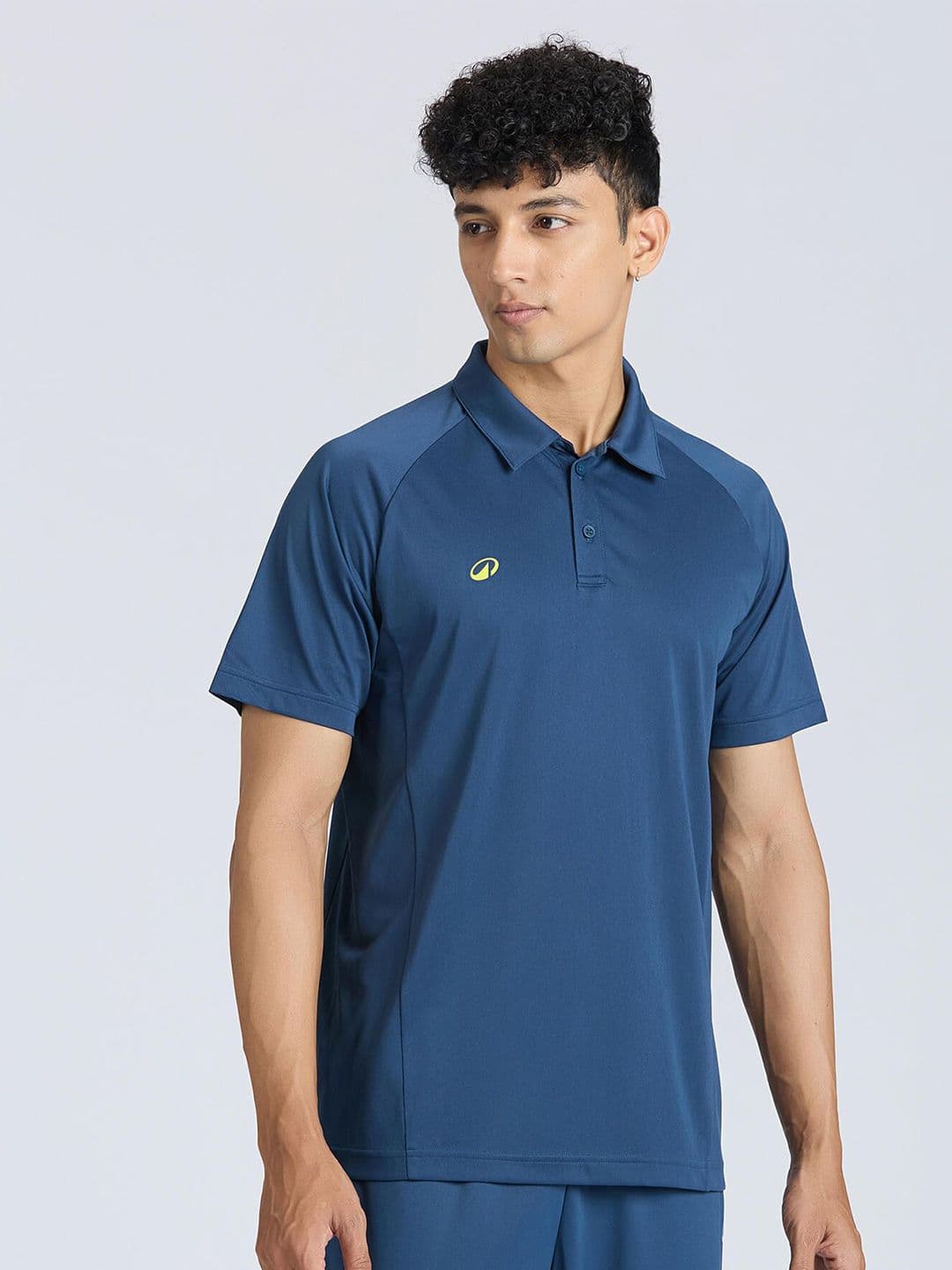 Decathlon Men Blue CP 100 Stretchable Cricket Polo T-Shirt - view 1