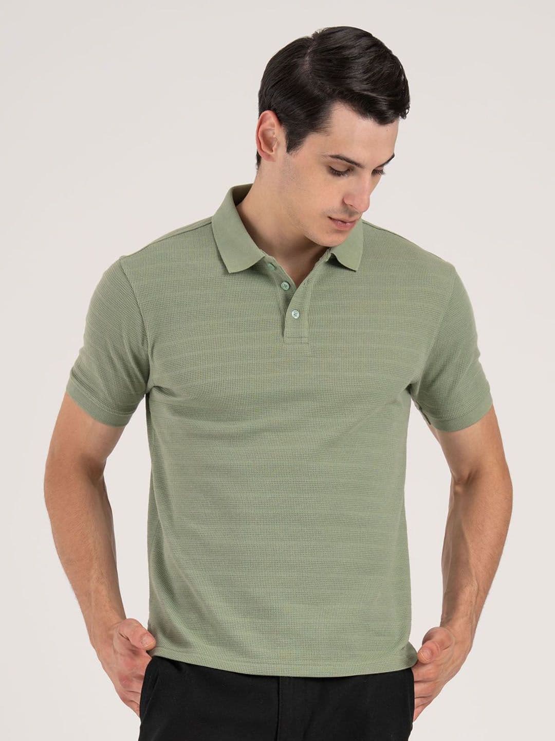 Red Tape Men Self Design Polo Collar T-shirt - view 1