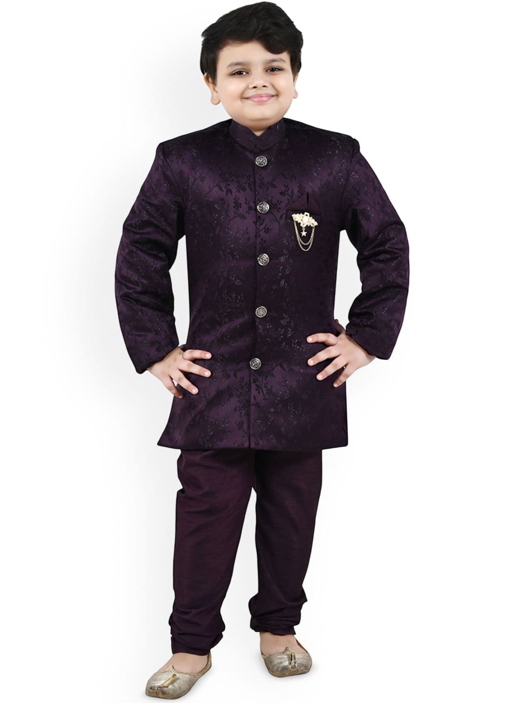BAESD Boys Woven Design Sherwani Set - view 1