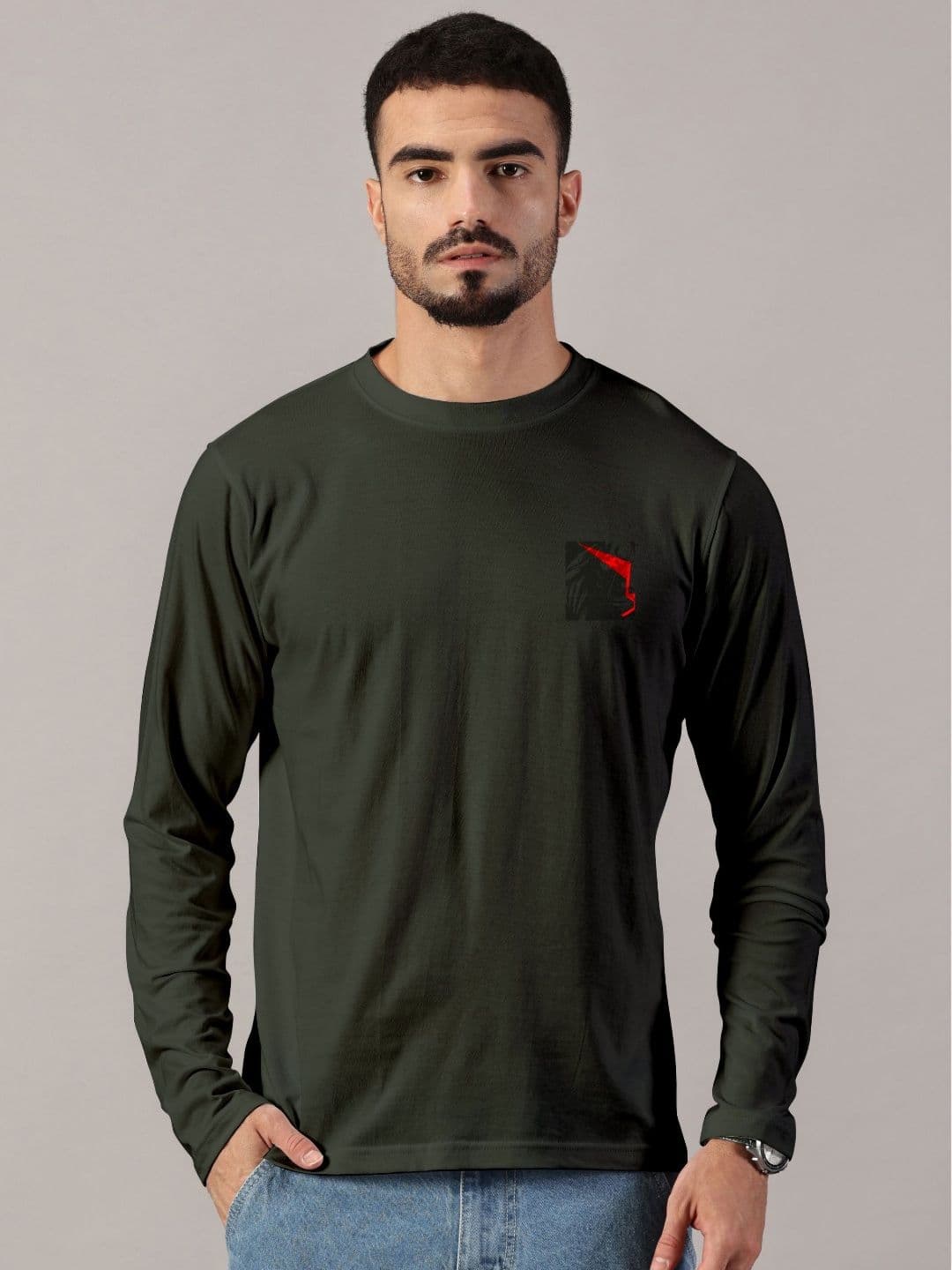 LEON Men Typography Printed Round Neck Cotton T-shirt - view 1