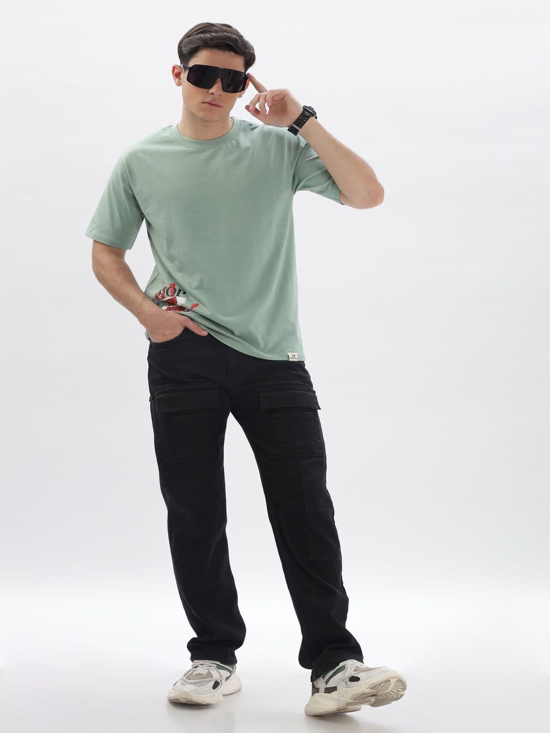 NEXSTYLO Men Typography Round Neck Regular Fit T-shirt - view 1