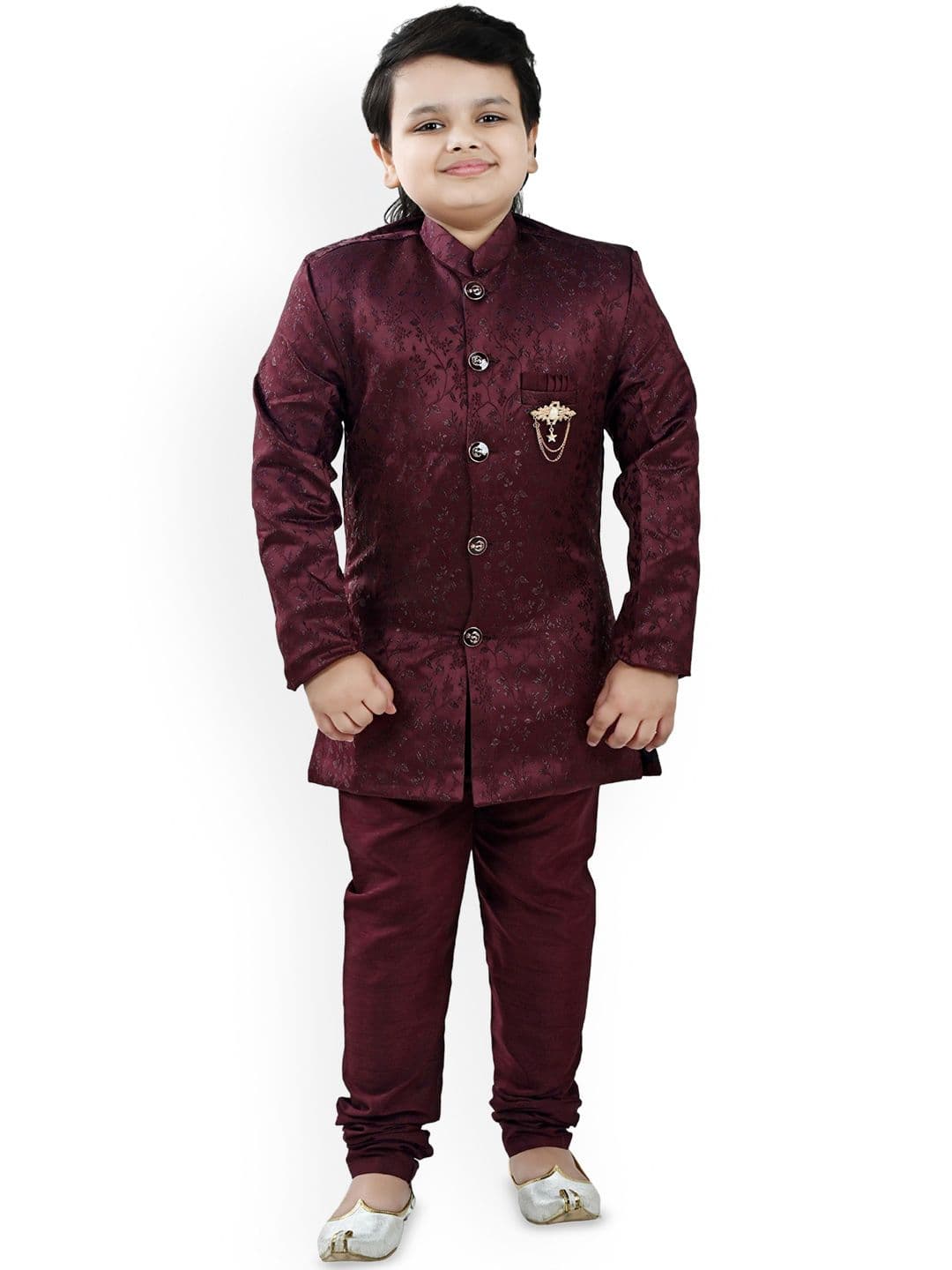 BAESD Boy Woven Design Sherwani Set - view 1