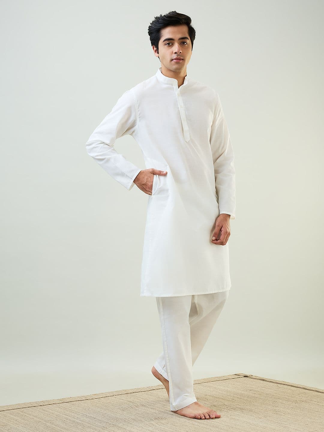 SleepZ by Raymond Men Mandarin Collar Night suit - view 1
