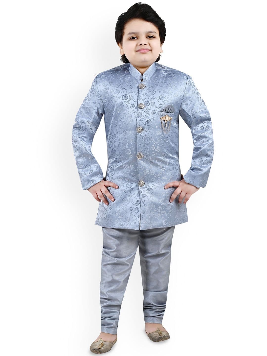 BAESD Boys Woven Design Indo Western Sherwani Set - view 1